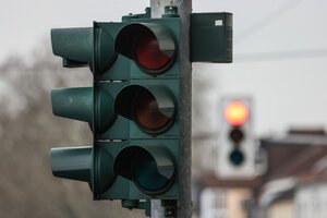 Eine Ampel ohne Licht