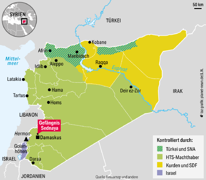 Eine Karte von Syrien