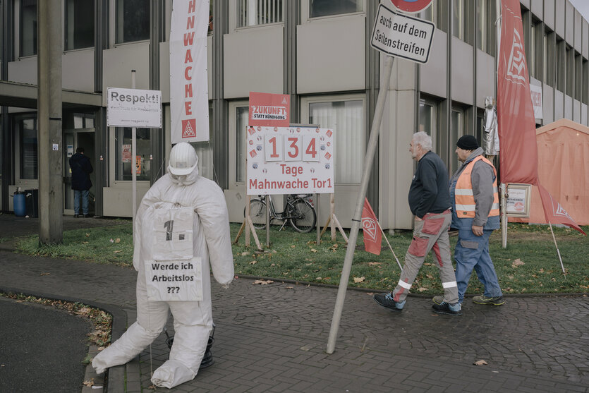 Ein Streikposten