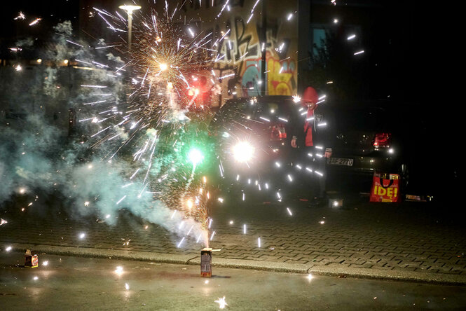 Feuerwerk in der Silvesternacht