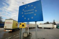Ein EU-Grenzschild