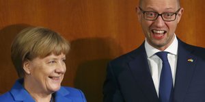 Merkel und Jazenjuk