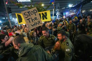 Proteste für ein Ende des Krieges in Tel Aviv am vergangenen Wochenende