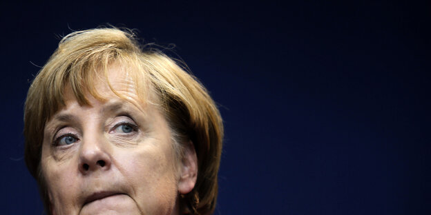 Das Gesicht von Angela Merkel