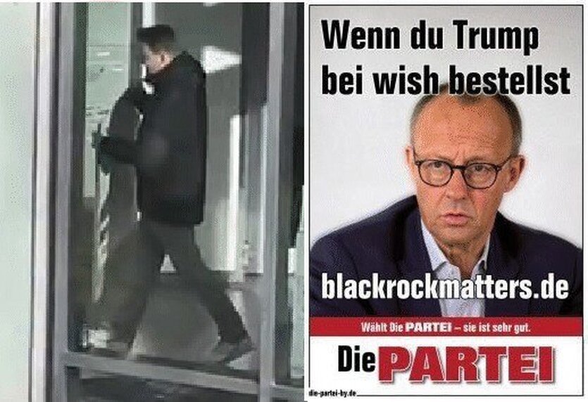 Wahlplakat der Partei „Wenn du Trump bei wish bestellst“