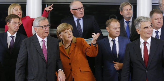 Europas Spitzpolitiker nach dem Gipfel zur Flüchtlingsfrage