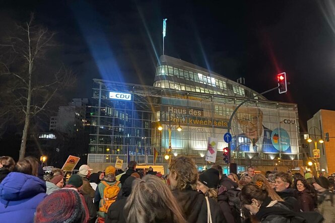 Demonstration auf der Straße