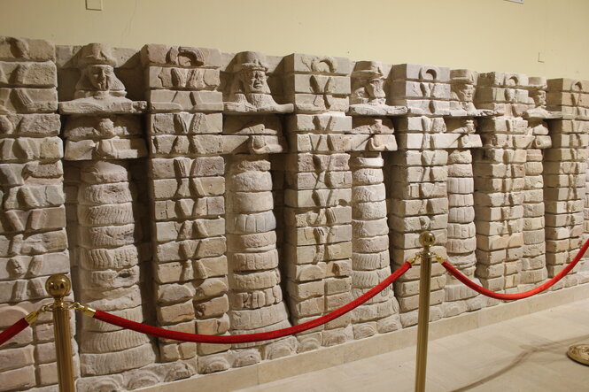 Die Mauer aus Uruk im Museum.