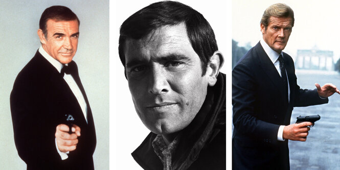 Sean Connery, George Lazenby und Roger Moore