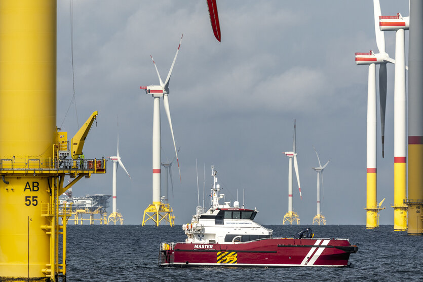 Ein Offshore Windparkkomplex in der Ostsee