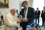 Markus Söder beim Papst