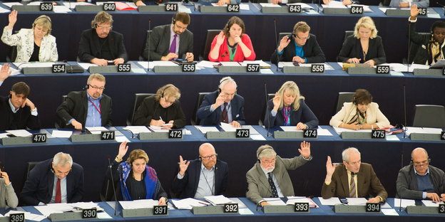 EU-Abgeordnete im Parlament