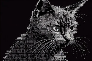 Eine Katze im Ascii-Art-Stil