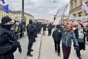 Demonstrant:innen in München