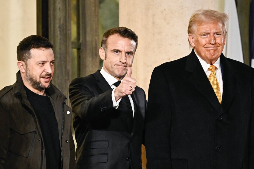 Selenskyj, Macron, Trump