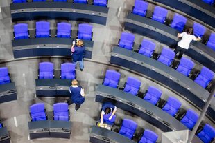 Sitze im Bundestag von oben