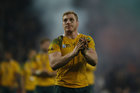 Der australische Rugbyspieler David Pocock applaudiert