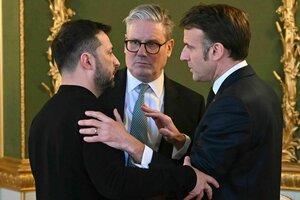 Selenskyj, Starmer, Macron im Gespräch