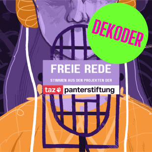 Ein Symbolbild der freien Rede, ein Projekt der taz-Panterstiftung