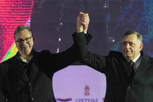 Vučić und Dodik geben sich die Hände