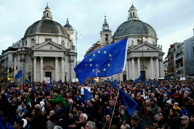 Pro-EU-Demo in Rom.