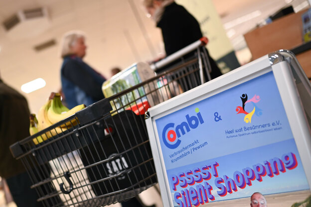 Einkaufswagen mit dem Hinweis 