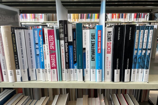 eine Buchreihe in der ZLB, darunter auch "Politik von rechts" von Maximilian Krah