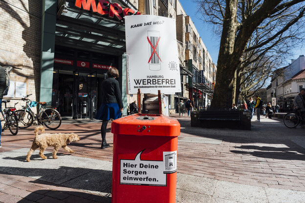 Ein Plakat der Initiative Hamburg werbefrei