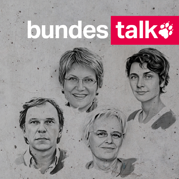 Köpfe von Stefan Reinecke, Sabine am Orde, Ulrike Herrmann, Anna Lehmann