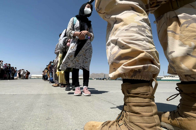Afghanische Geflüchtete werden im August 2021 aus Kabul evakuiert