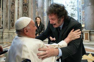 Papst Fraziskus mit Javier Milei