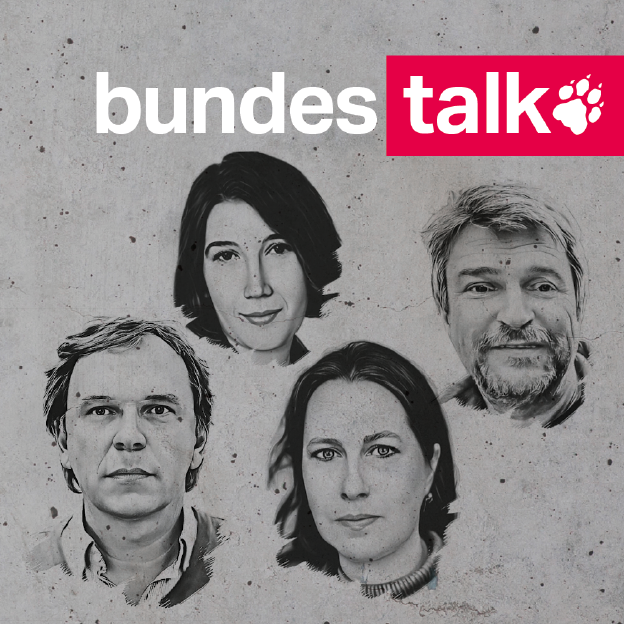 Köpfe von Stefan Reinecke, Inna Hartwich, Bernd Pickert und Barbara Oertel