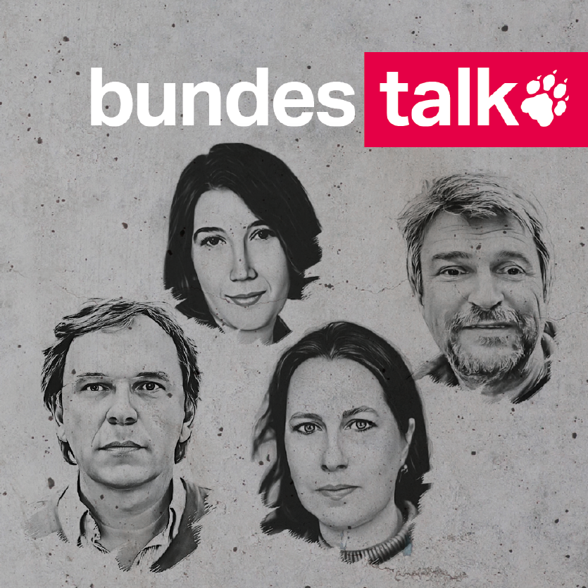 Köpfe von Stefan Reinecke, Inna Hartwich, Bernd Pickert und Barbara Oertel