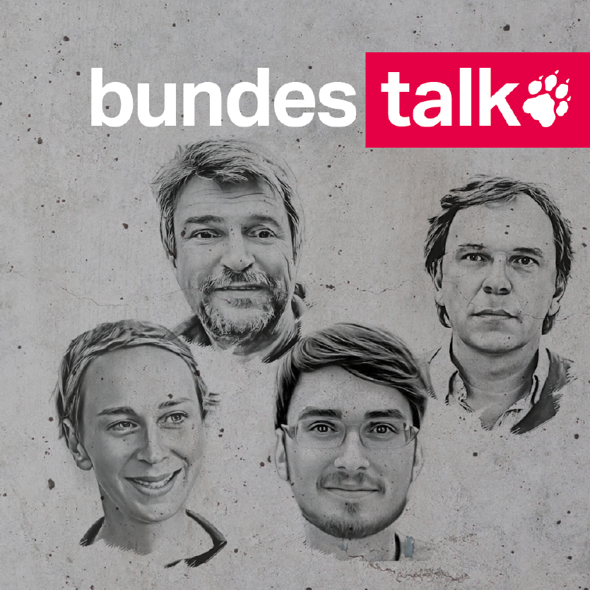 Köpfe von Doris Akrap, Bernd Pickert, Konrad Litschko, Stefan Reinecke