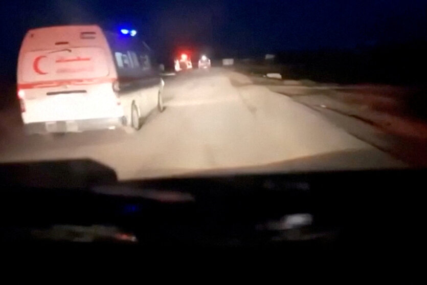 Screenshot eines Handyvideos kurz vor dem Angriff isarelischer Militärs auf die Sanitäter