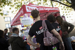 Das tazlab-Team vor der taz
