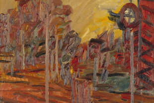 Gemalte bunte Landschaft