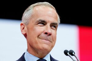 Premierminister Mark Carney bei einer Pressekonferenz.