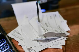 aufgespießte Kassenbons
