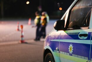 Die Bundespolizei kontrolliert den Grenzübergang in Bad Bentheim