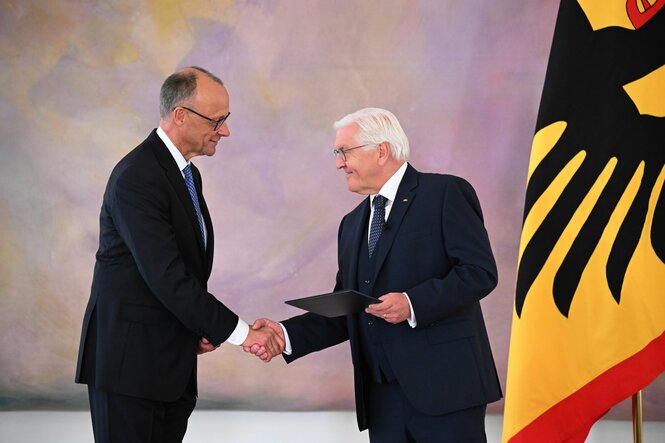 Friedrich Merz und Frank Walter Steinmeier