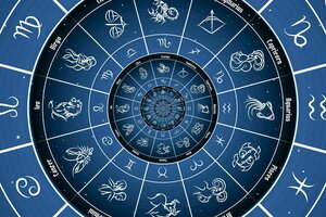 Blauer astrologischer Hintergrund