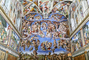 Die Malereien von Michelangelo in der Sixtinischen Kapelle