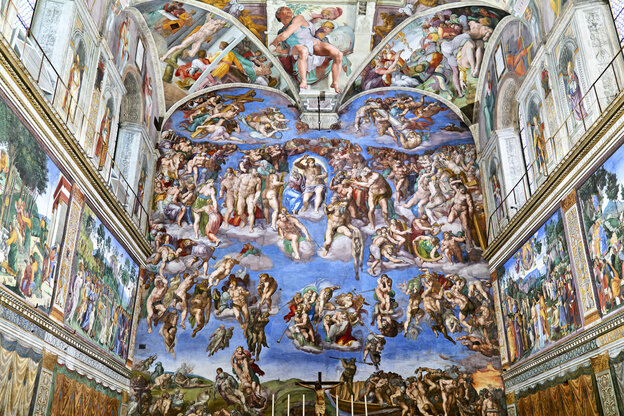 Die Malereien von Michelangelo in der Sixtinischen Kapelle