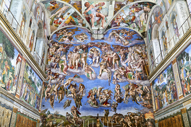 Die Malereien von Michelangelo in der Sixtinischen Kapelle