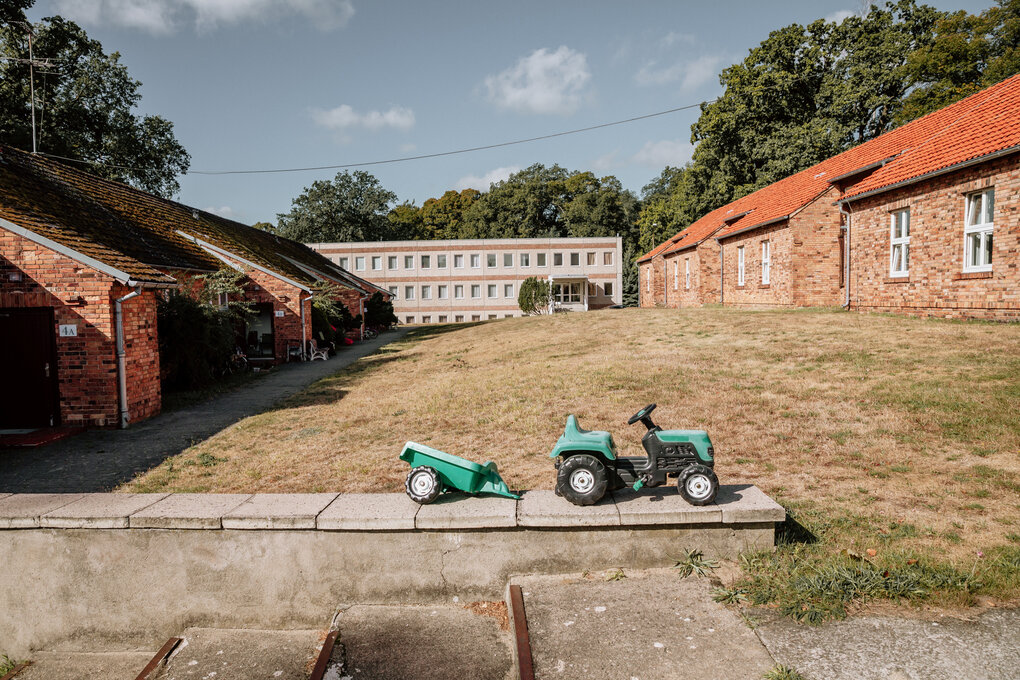 Flüchtlingsunterkunft und Exil Media Hub in Schmerwitz.