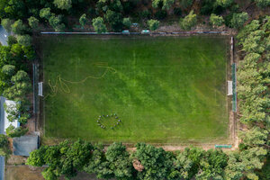 Fußballplatz von oben