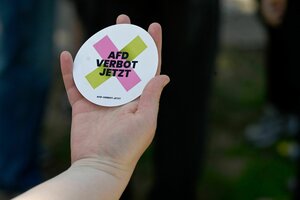 Sticker fürs AfD-Verbot