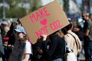 Zahlreiche Menschen nehmen an einer Demonstration von Fridays for Future zum Klimastreik teil