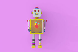Eine kleine Roboter-Figur